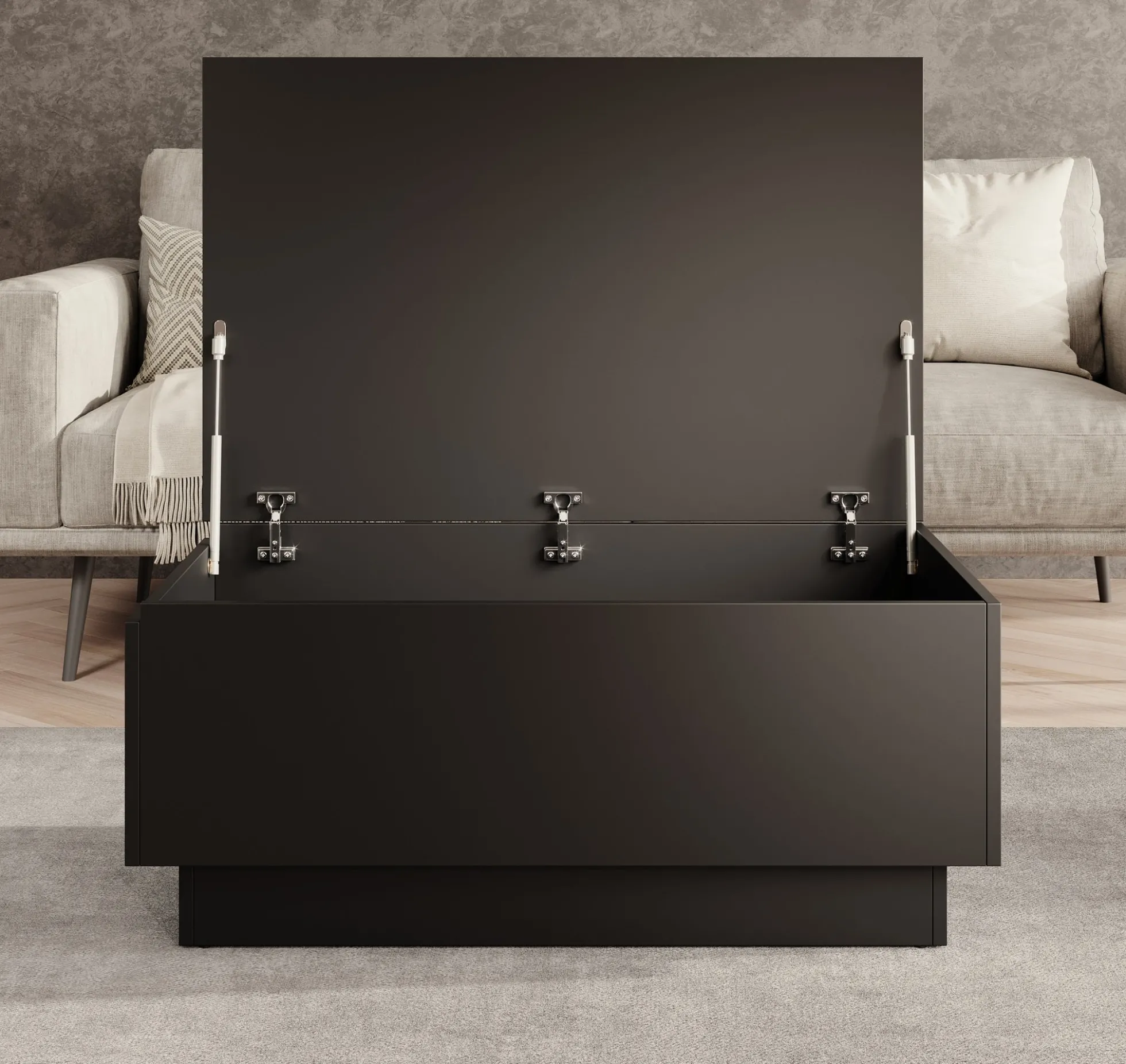 Micha - Salontafel met opbergruimte - Zwart