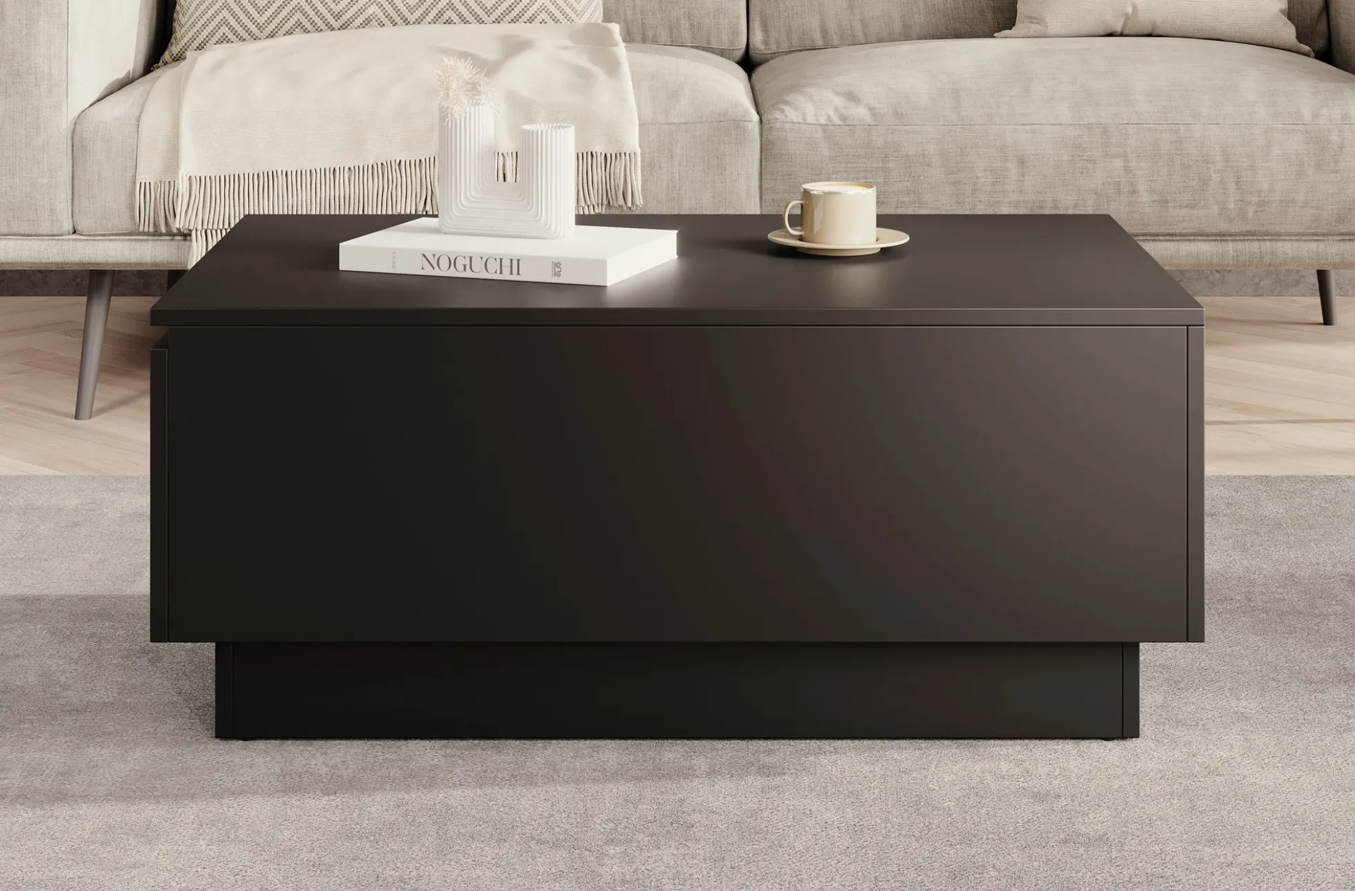 Micha - Salontafel met opbergruimte - Zwart