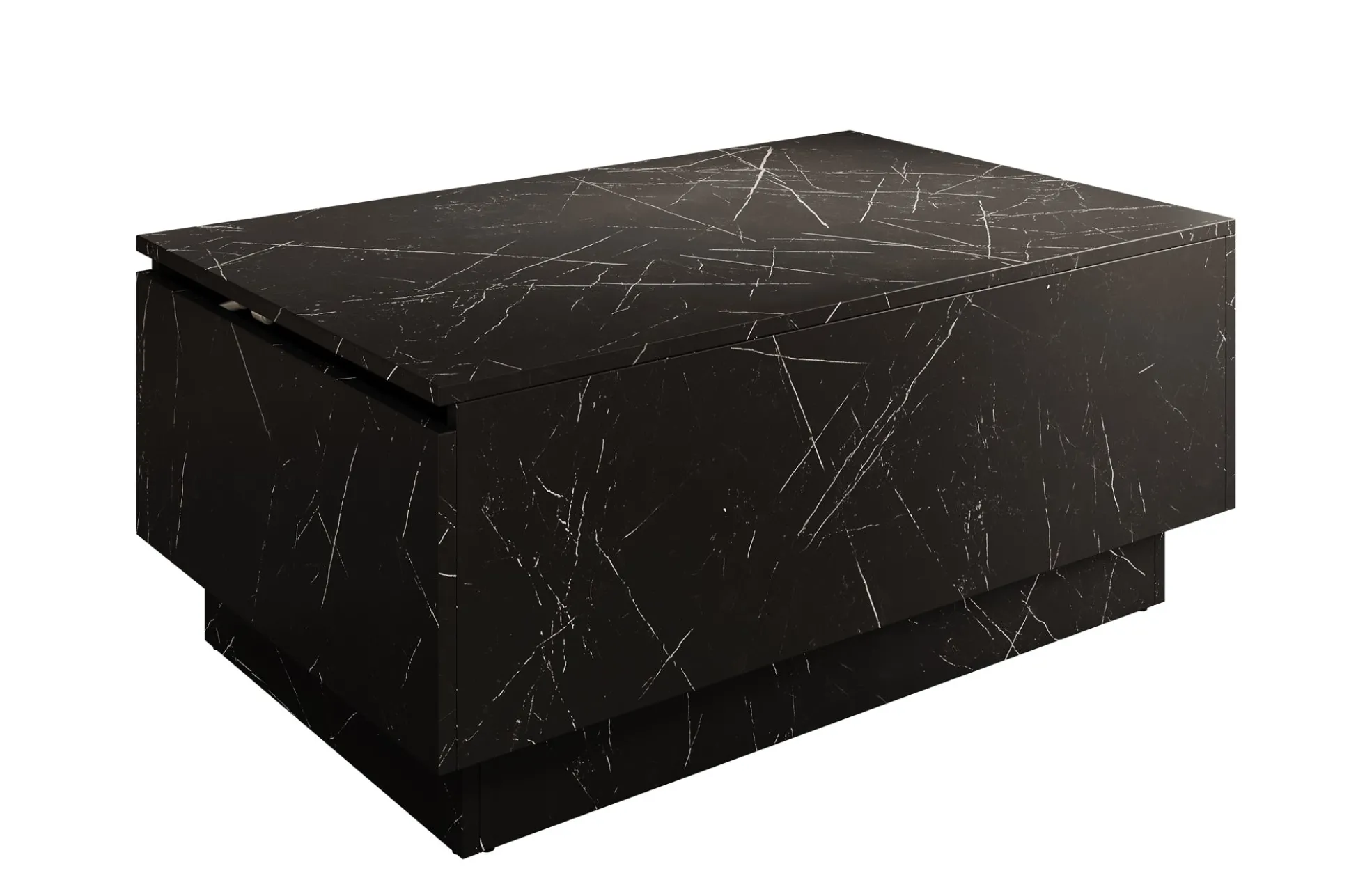 Micha - Salontafel met opbergruimte - Zwart marmerlook