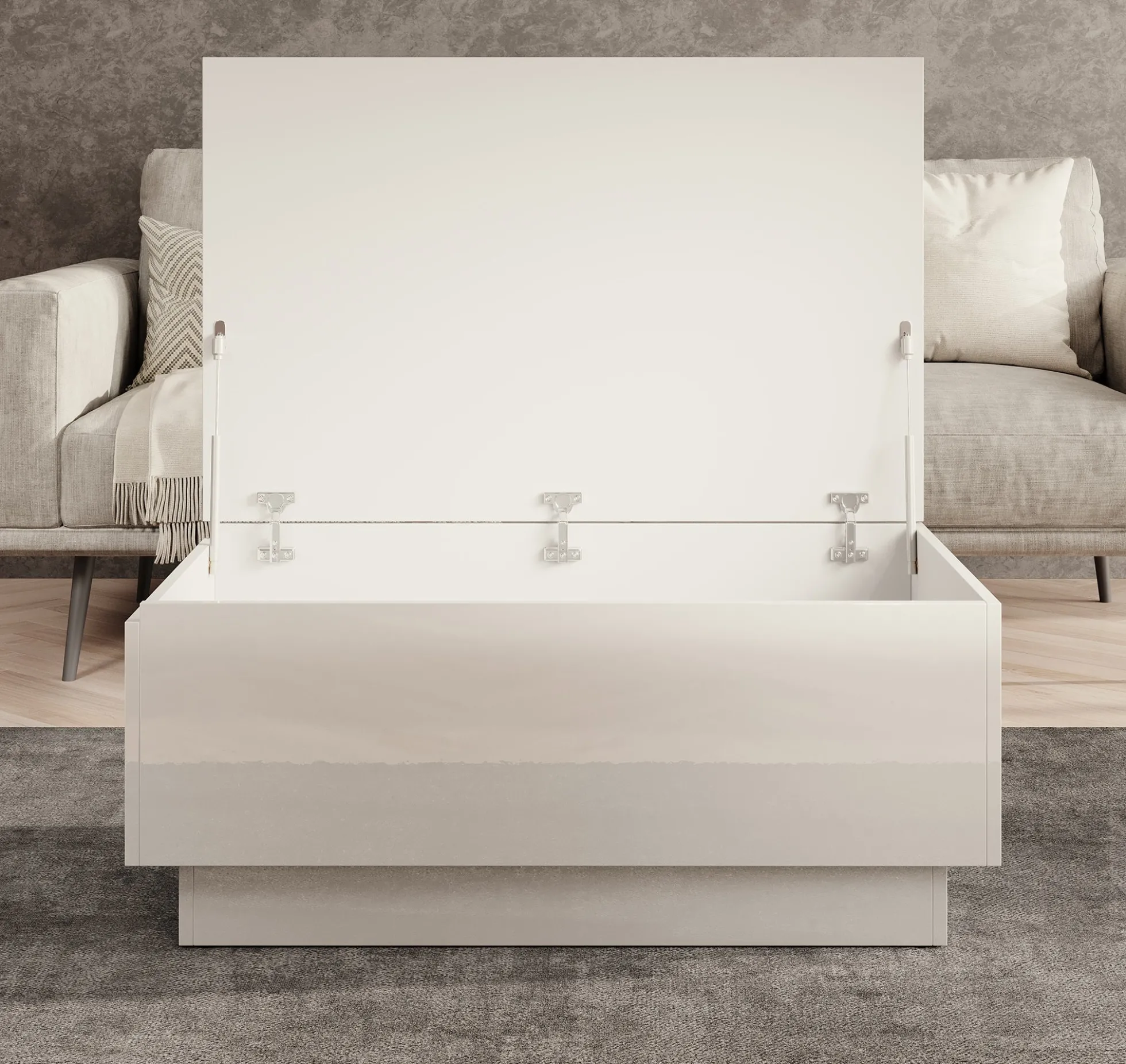 Micha - Salontafel met opbergruimte - Wit