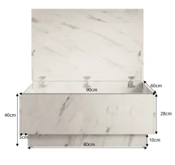 Micha - Salontafel met opbergruimte - Wit