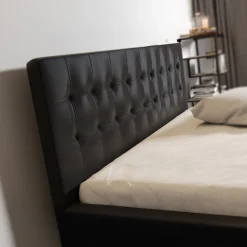 Milo - Tweepersoonsbed met lades - Zwart - 180x200 cm