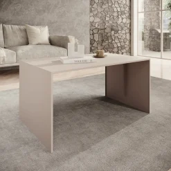 Miraal - Salontafel - Beige metaal - 100x60x50 cm