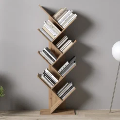 Mirabelle - Boekenkast - Eikenpatroon - 49x24x149 cm