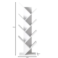 Mirabelle - Boekenkast - Wit - 49x24x149 cm