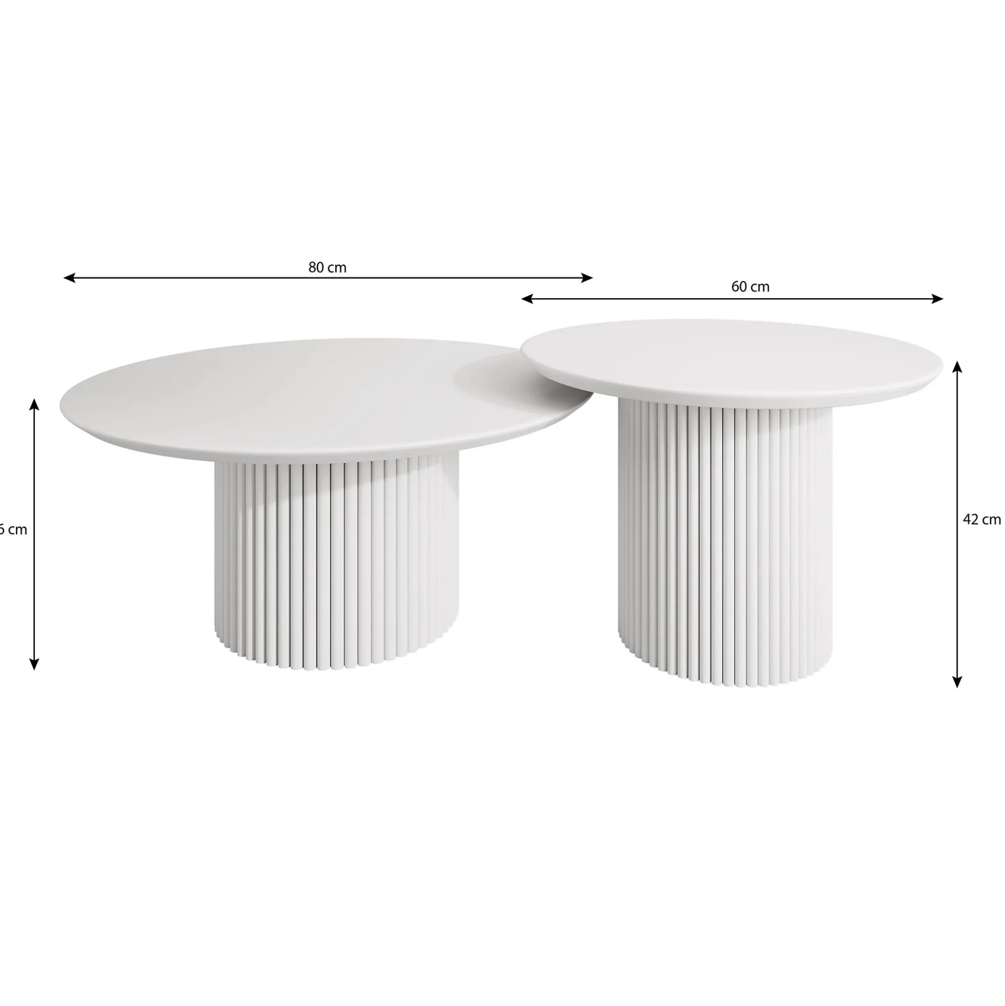Mixx - Salontafel set van 2 - Zwart - 80x36 cm