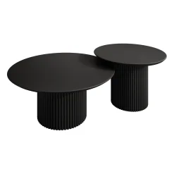 Mixx - Salontafel set van 2 - Zwart - 80x36 cm