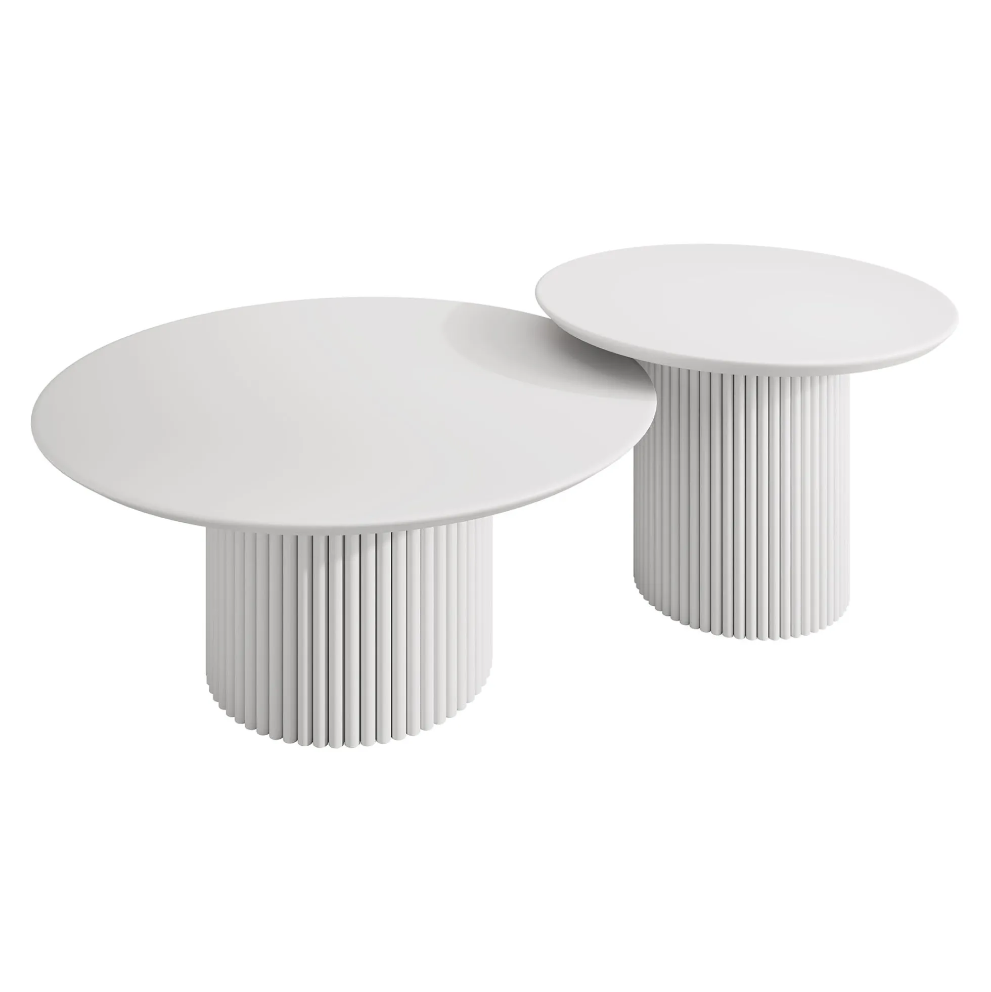 Mixx - Salontafel set van 2 - Wit - 80x36 cm
