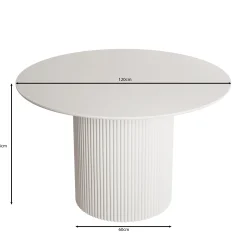 Modena - Eetkamertafel - Travertin - 120x120x76 cm