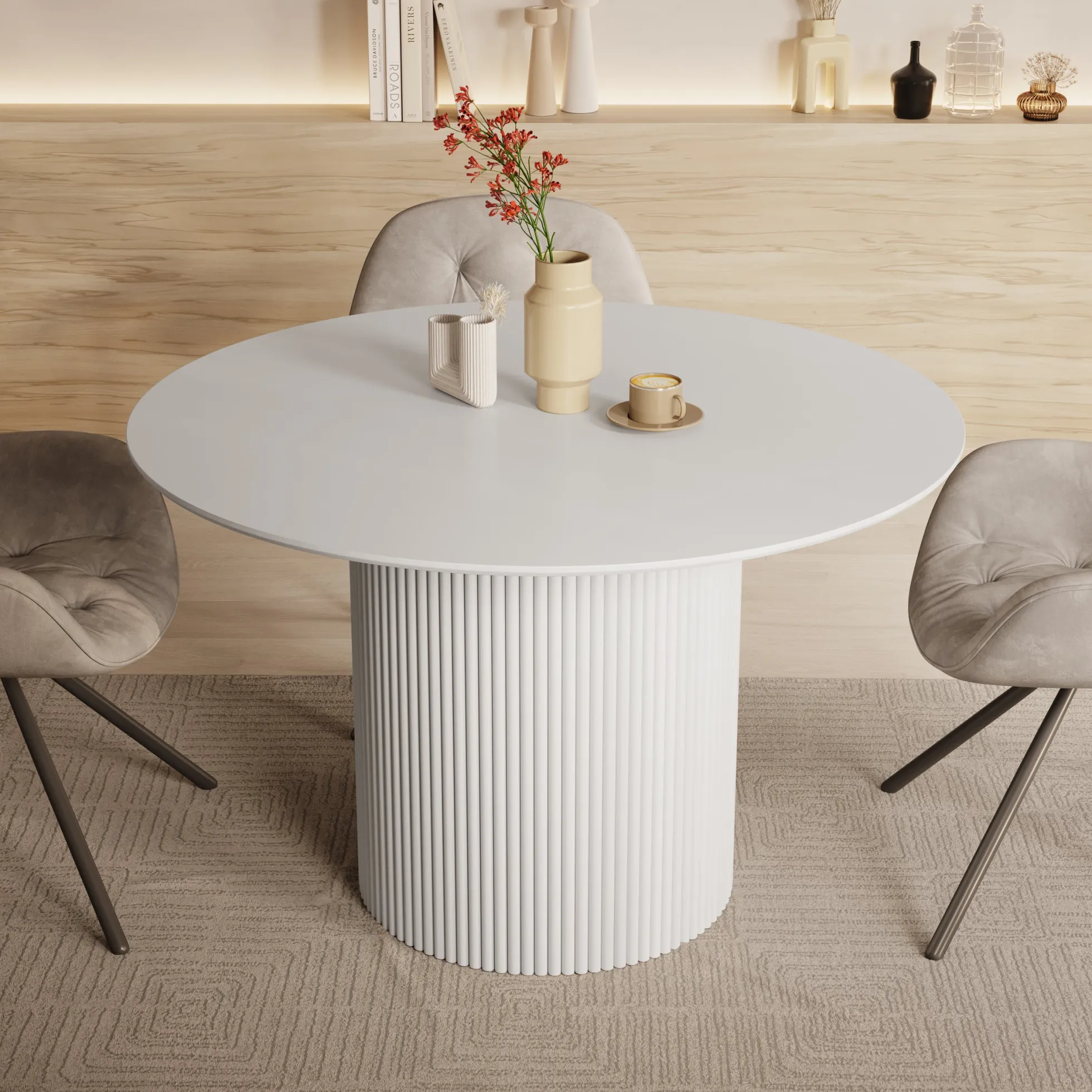 Modena - Eetkamertafel - Wit - 120x120x76 cm