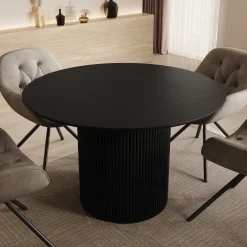 Modena - Eetkamertafel - Zwart - 120x120x76 cm