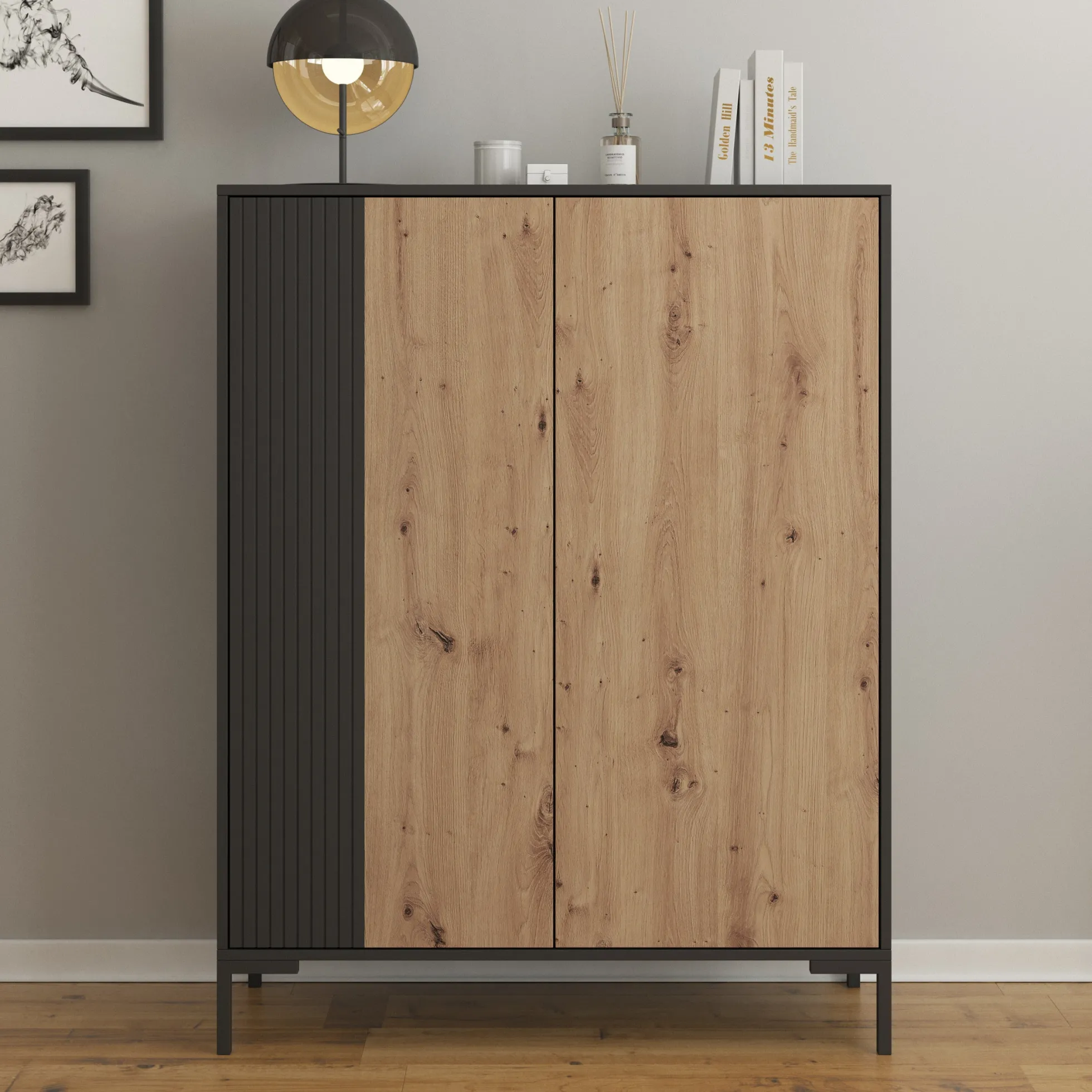 Molina - Dressoir - Eiken - 100x40x129 cm