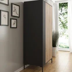 Molina - Kledingkast 2-deurs - Eiken - 90x55x184 cm