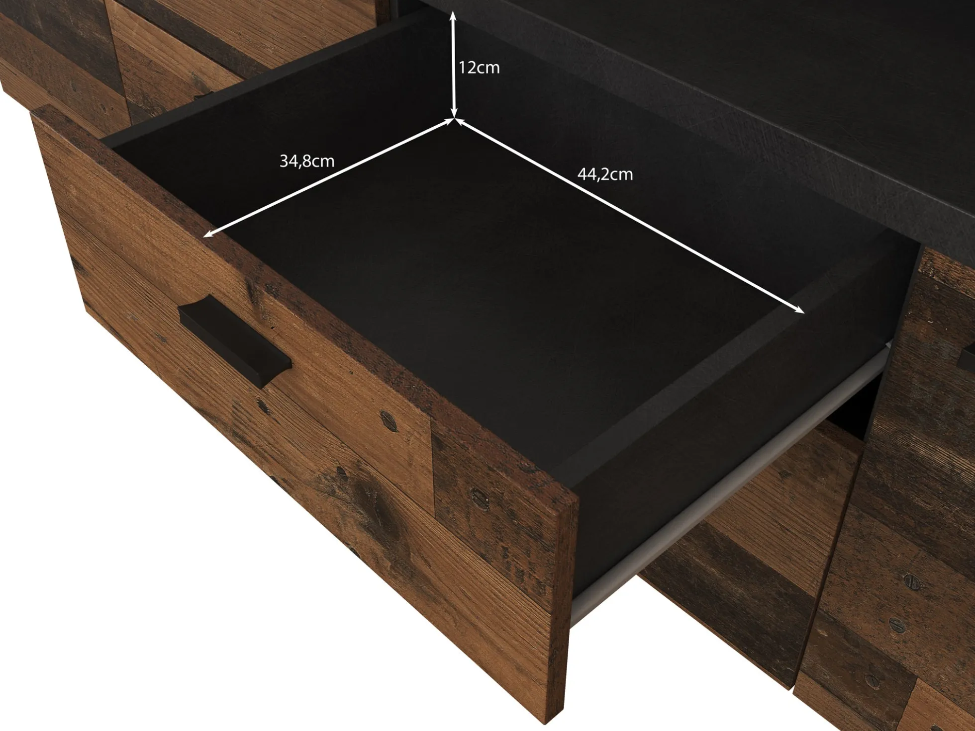 Molly - TV-Meubel - Old wood - 180 cm