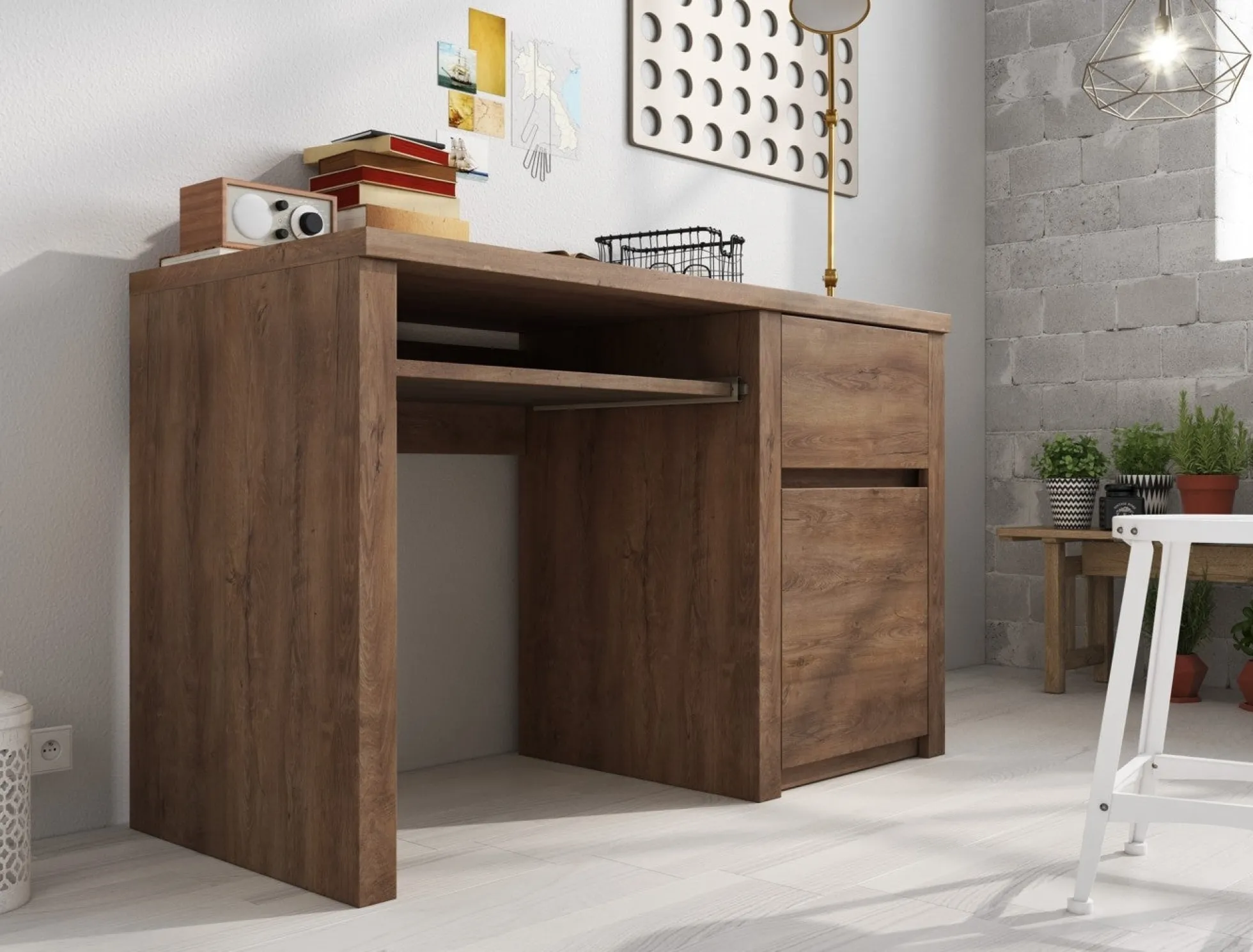 Monaco - Bureau - Eiken - 120x53 cm