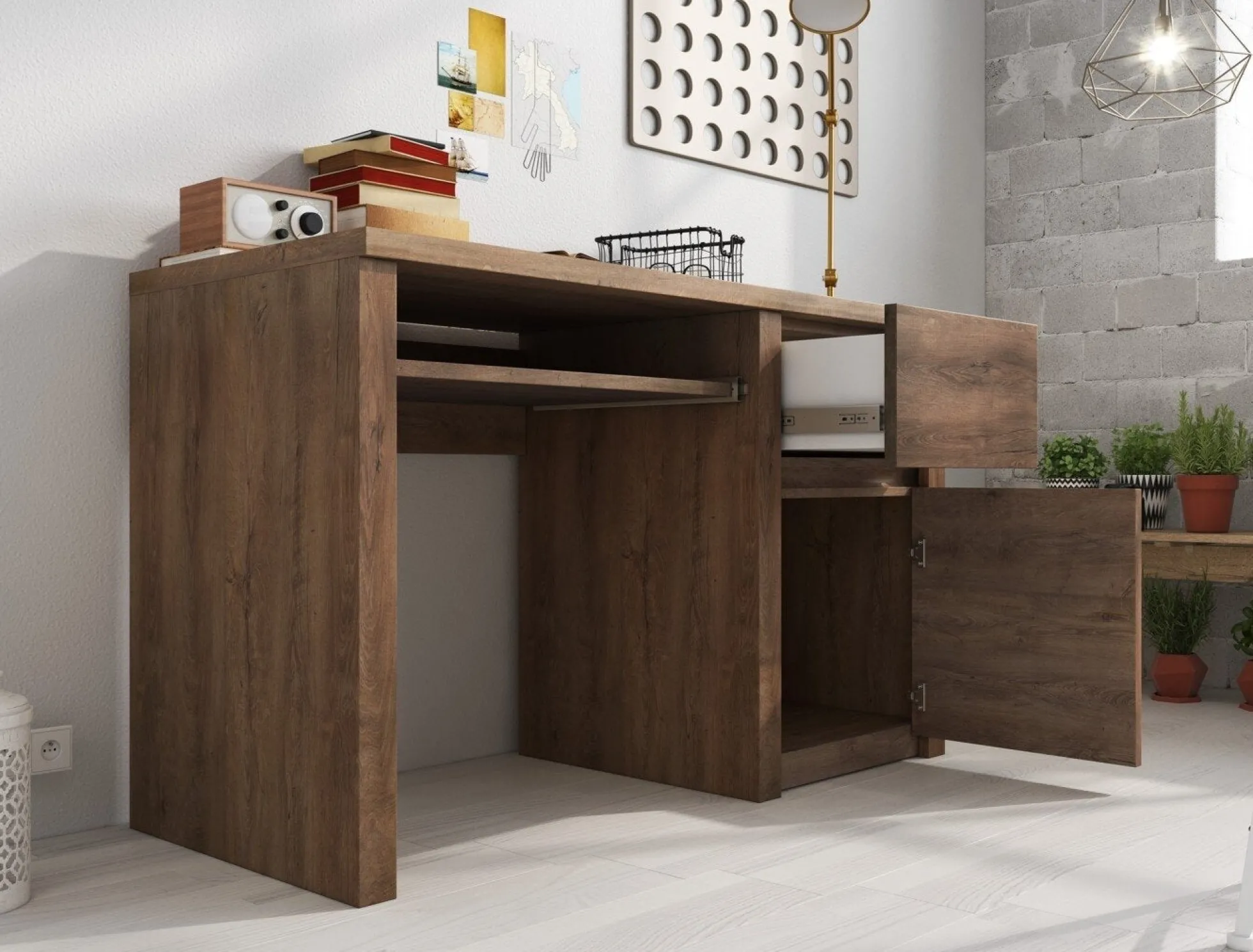 Monaco - Bureau - Eiken - 120x53 cm