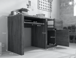 Monaco - Bureau - Truffel eiken - 120x53 cm