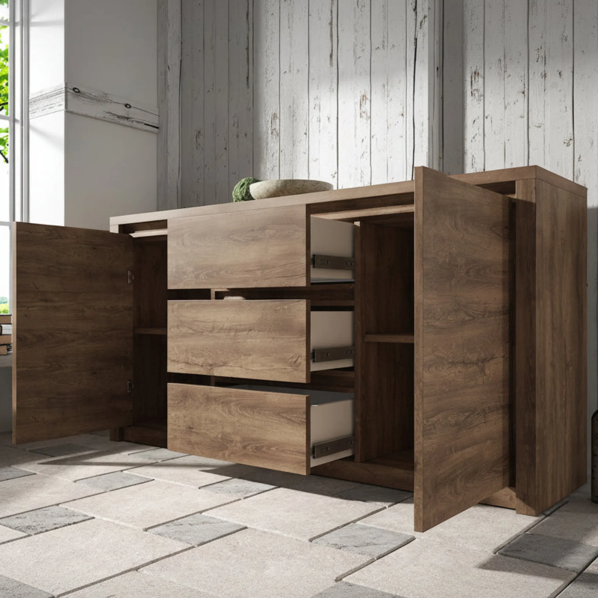 Monaco - Dressoir - Eiken - 140x43x80 cm