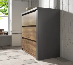 Monaco - Dressoir - Eiken/grijs - 90x43x80 cm