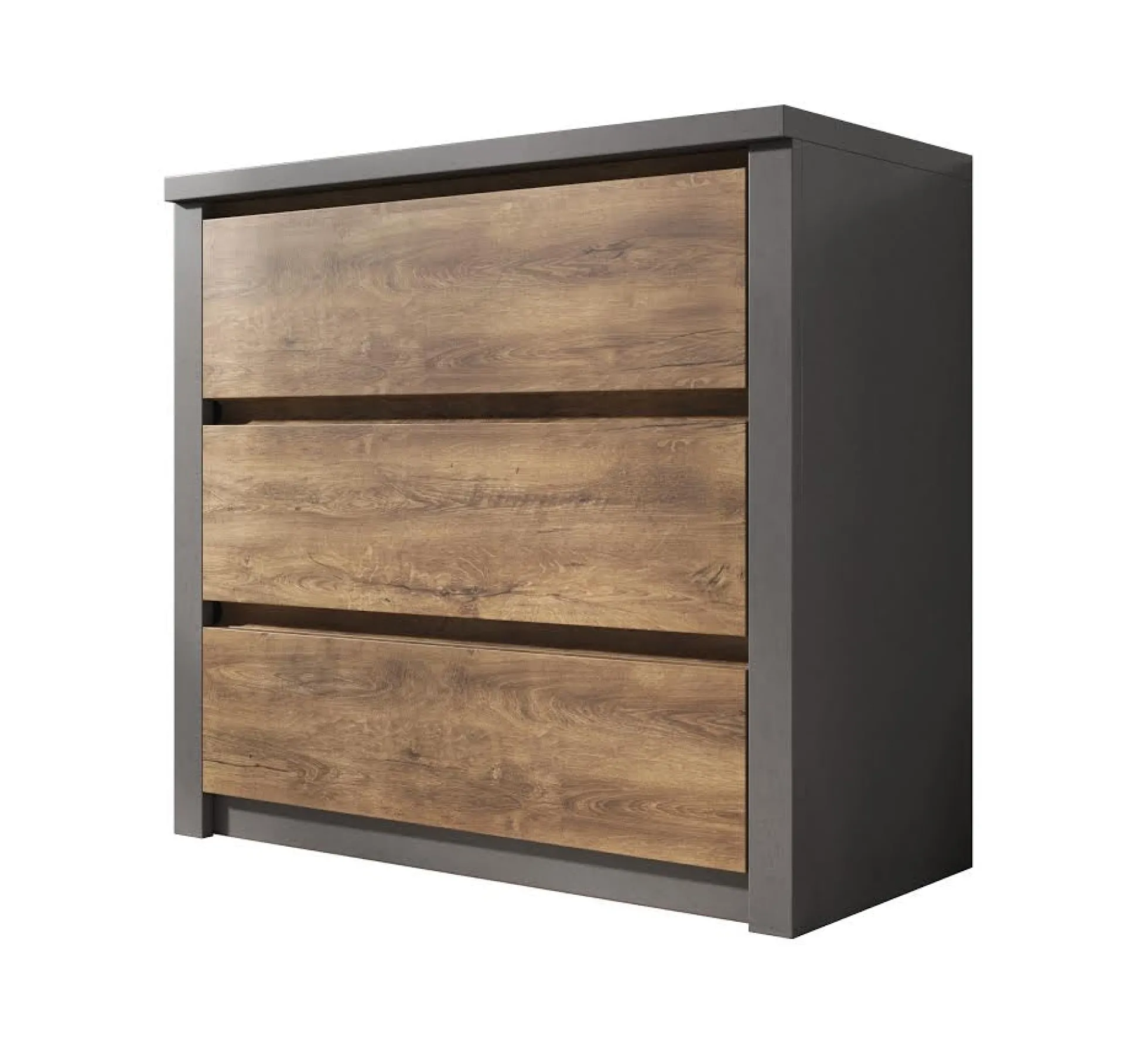Monaco - Dressoir - Eiken/grijs - 90x43x80 cm