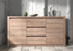 Monaco - Dressoir - Truffel eiken - 140x43x80 cm
