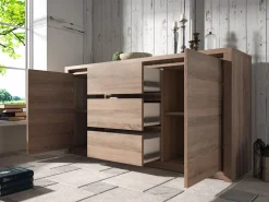 Monaco - Dressoir - Truffel eiken - 140x43x80 cm