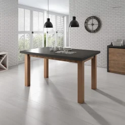 Monaco - Eetkamertafel - Eiken/Grijs - 160x90x79 cm