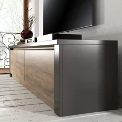 Monaco - TV-Meubel met 4 deuren - Eiken/grijs - 170 cm