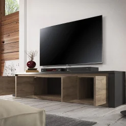 Monaco - TV-Meubel met 4 deuren - Eiken/grijs - 170 cm