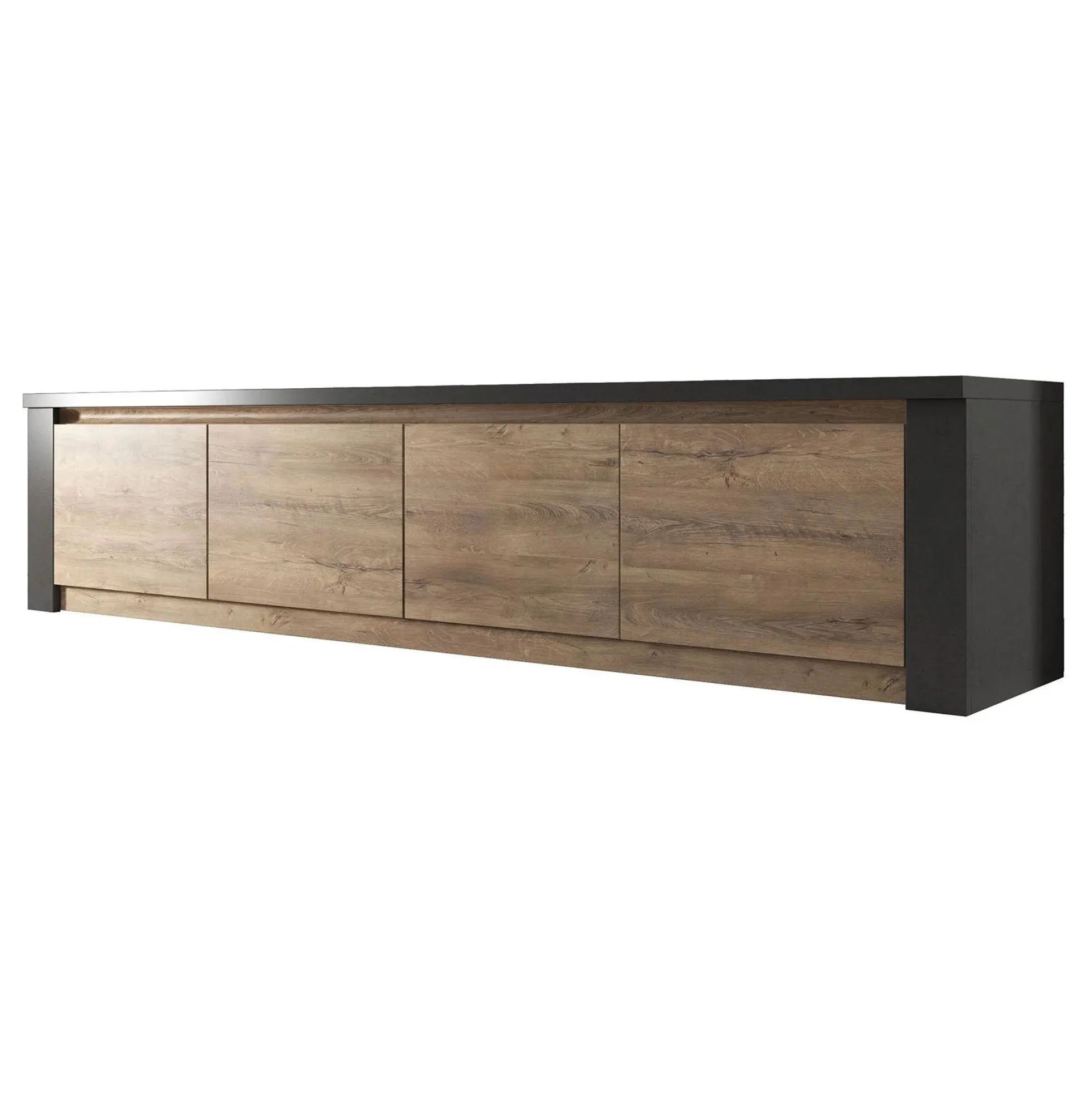 Monaco - TV-Meubel met 4 deuren - Eiken/grijs - 170 cm