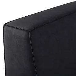 Monet - Hoekbank 4-zits met chaise longue - Kunstleer zwart - Links