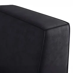Monet - Hoekbank 4-zits met chaise longue - Kunstleer zwart - Rechts