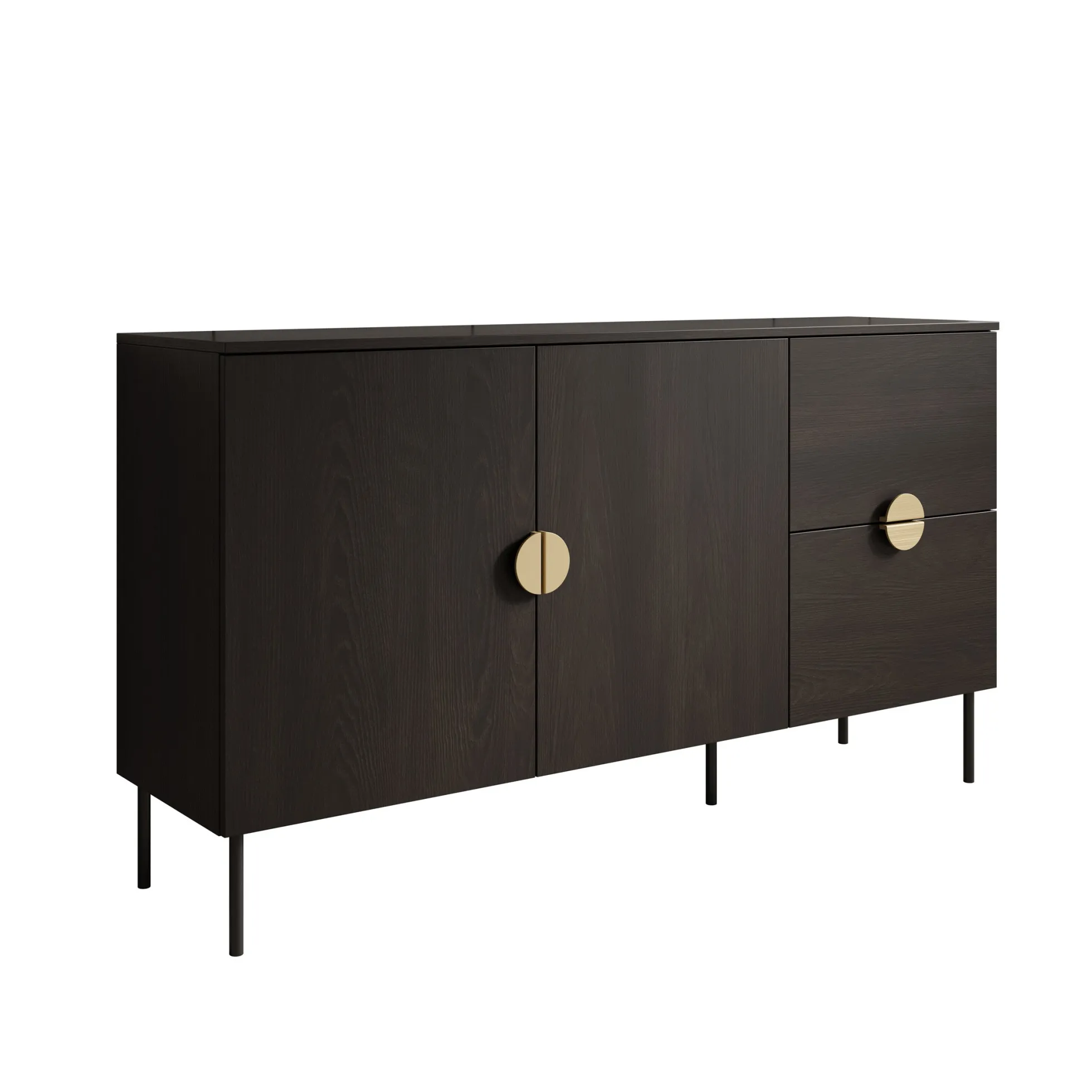 Monor - Dressoir - Zwart - 160x40x88 cm - 160x40x88 c,