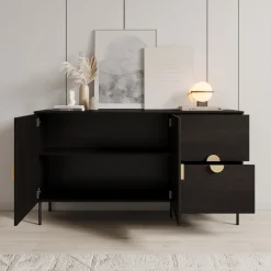 Monor - Dressoir - Zwart - 160x40x88 cm - 160x40x88 c,