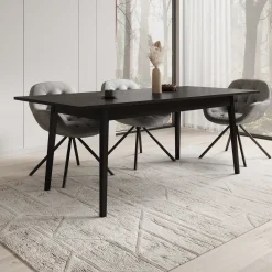 Monor - Eetkamertafel - Zwart - 200x90x76 cm