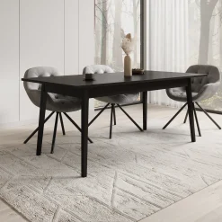 Monor - Eetkamertafel - Zwart - 220x90x76 cm