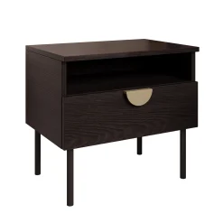 Monor - Nachtkastje set van 2 - Zwart - 50x35x46 cm