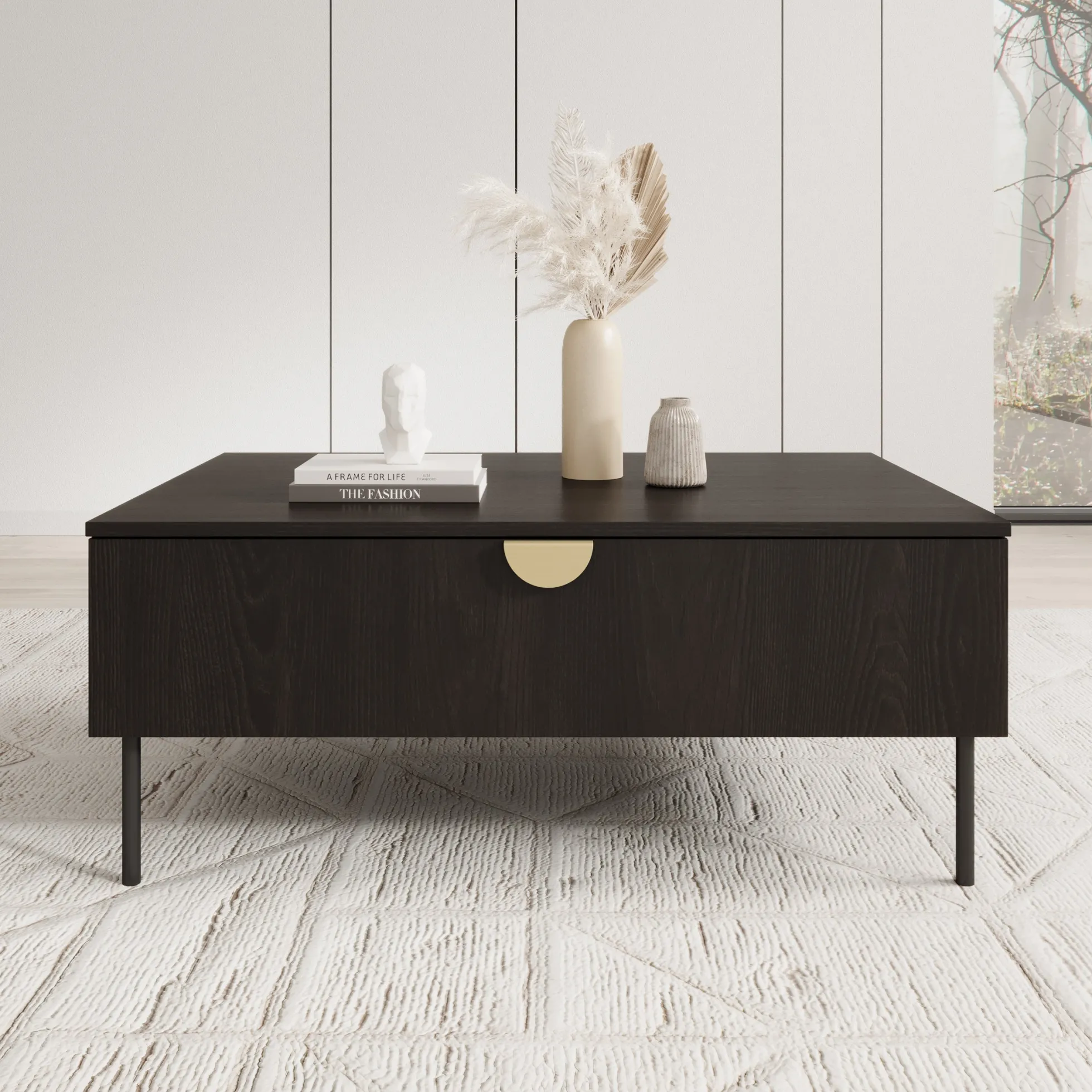 Monor - Salontafel - Zwart - 100x66x42 cm