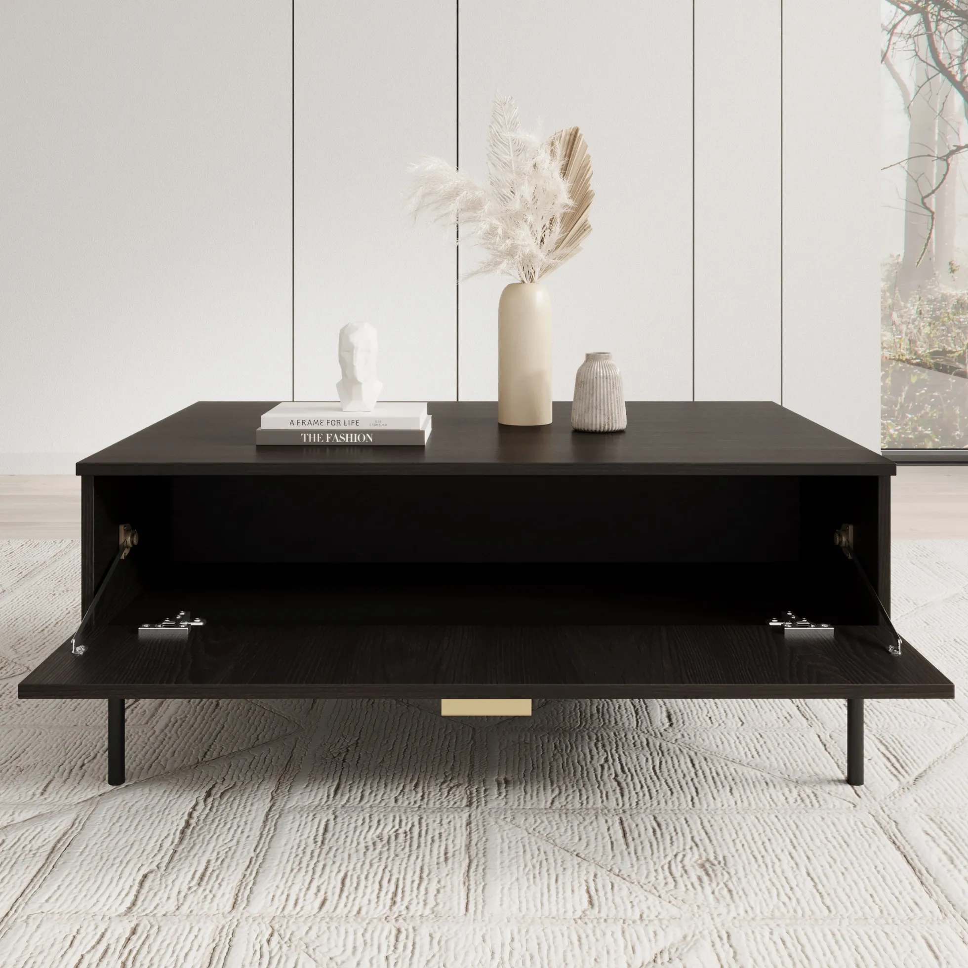Monor - Salontafel - Zwart - 100x66x42 cm