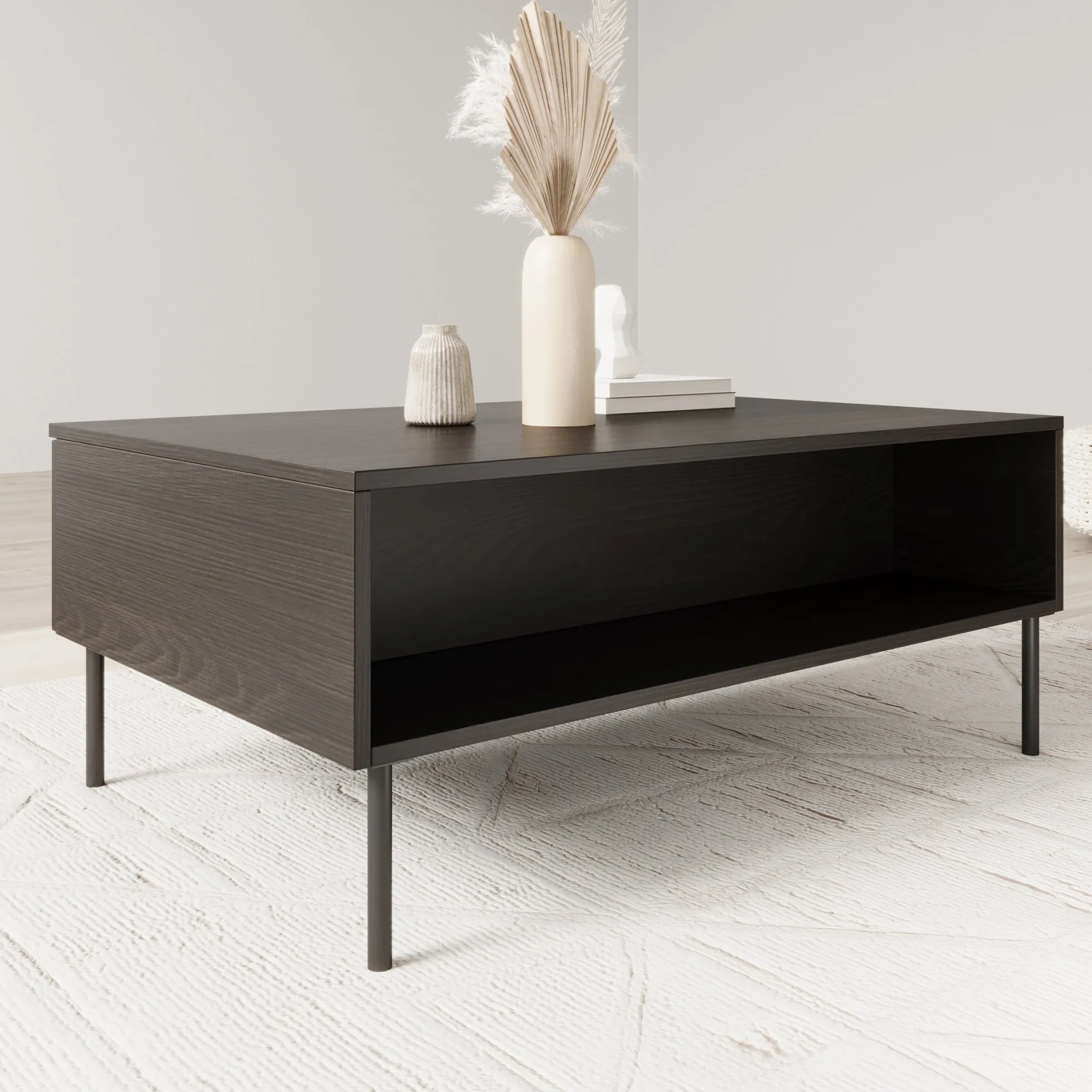 Monor - Salontafel - Zwart - 100x66x42 cm