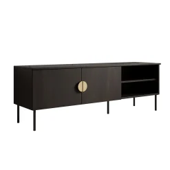 Monor - TV-Meubel - Zwart eiken - 160x40x54 cm