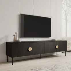 Monor - TV-Meubel - Zwart eiken - 200x40x54 cm