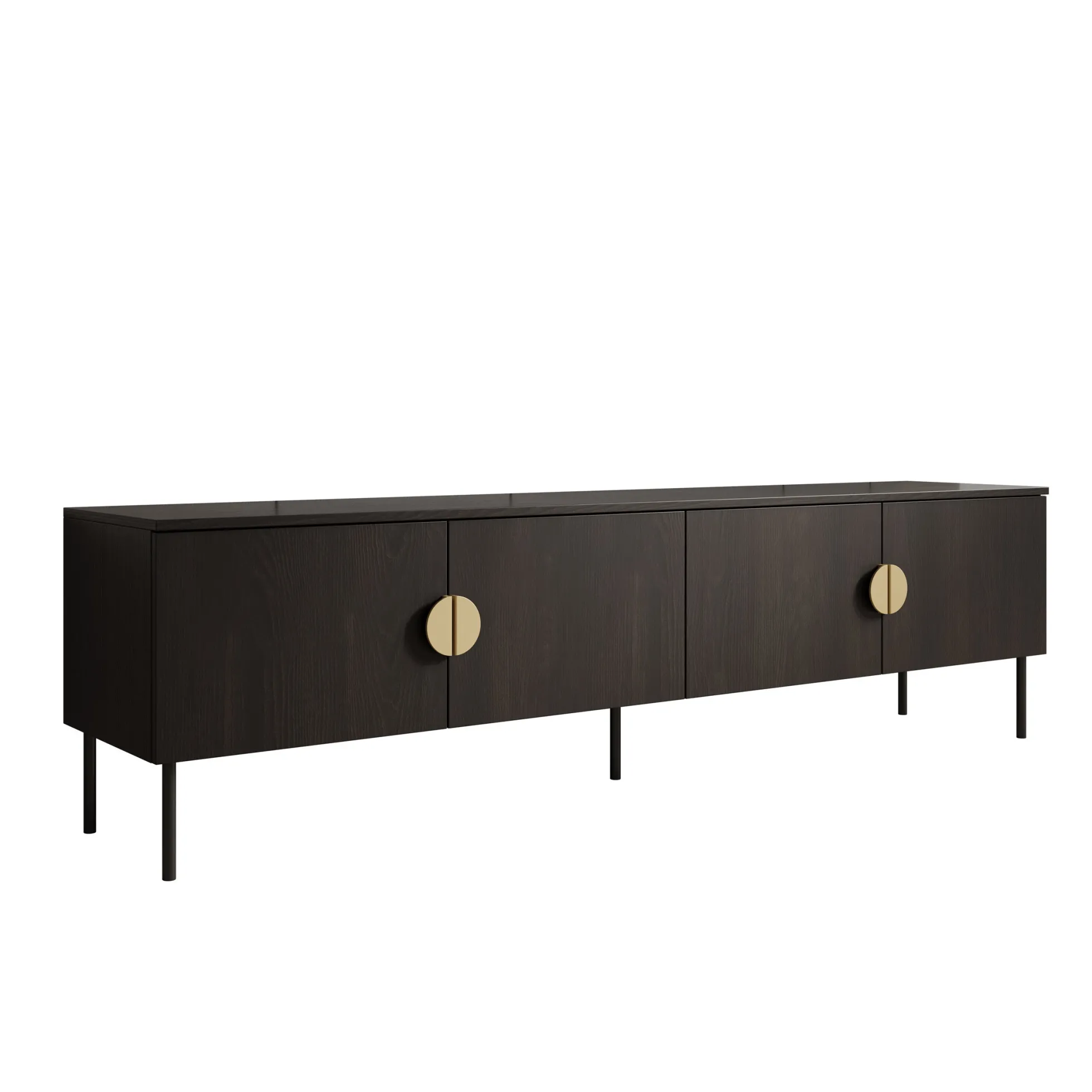 Monor - TV-Meubel - Zwart eiken - 200x40x54 cm