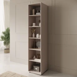 Montalo - Boekenkast - Beige - 45x45x206 cm