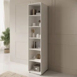 Montalo - Boekenkast - Wit - 45x45x206 cm