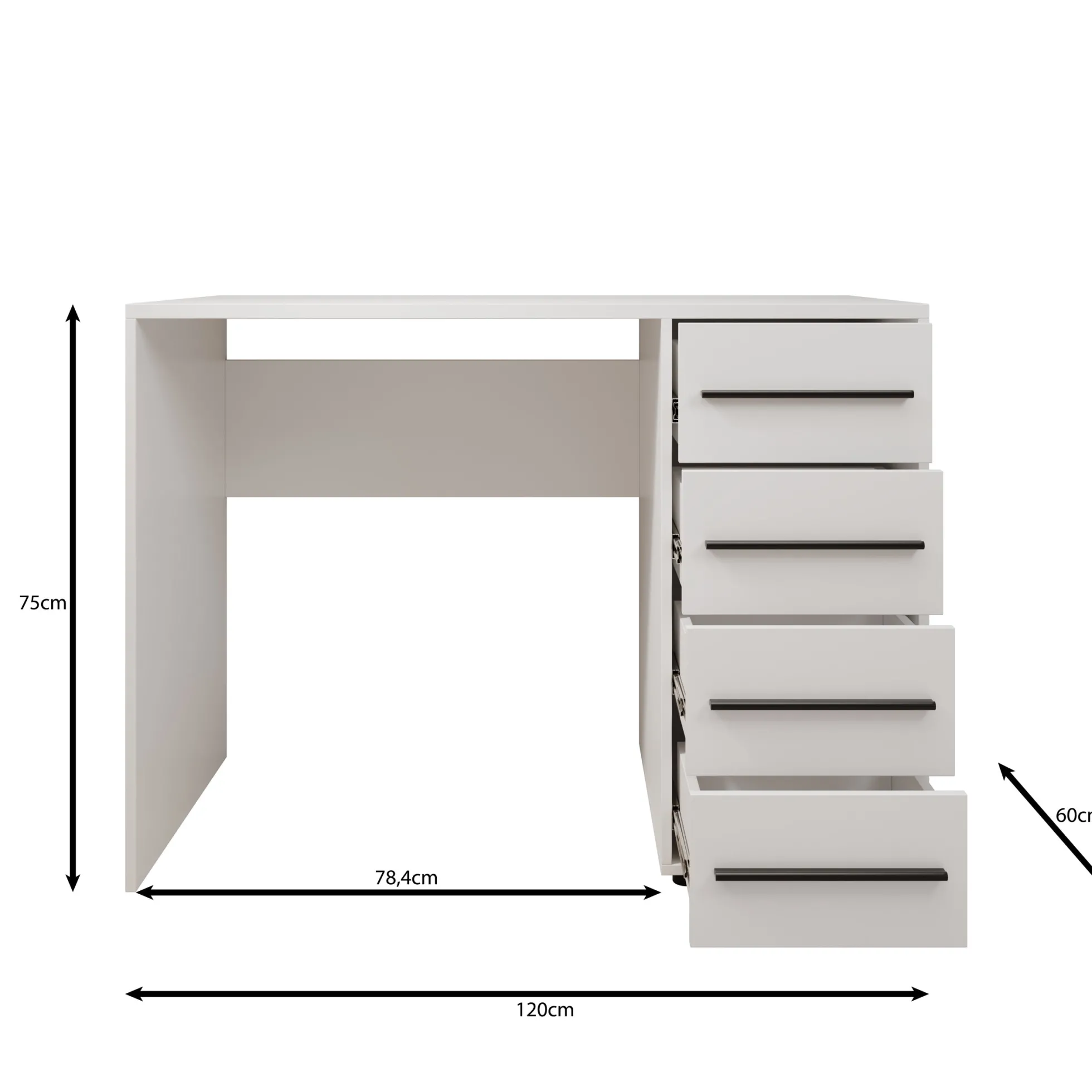 Montalo - Bureau - Beige - 120x60x75 cm