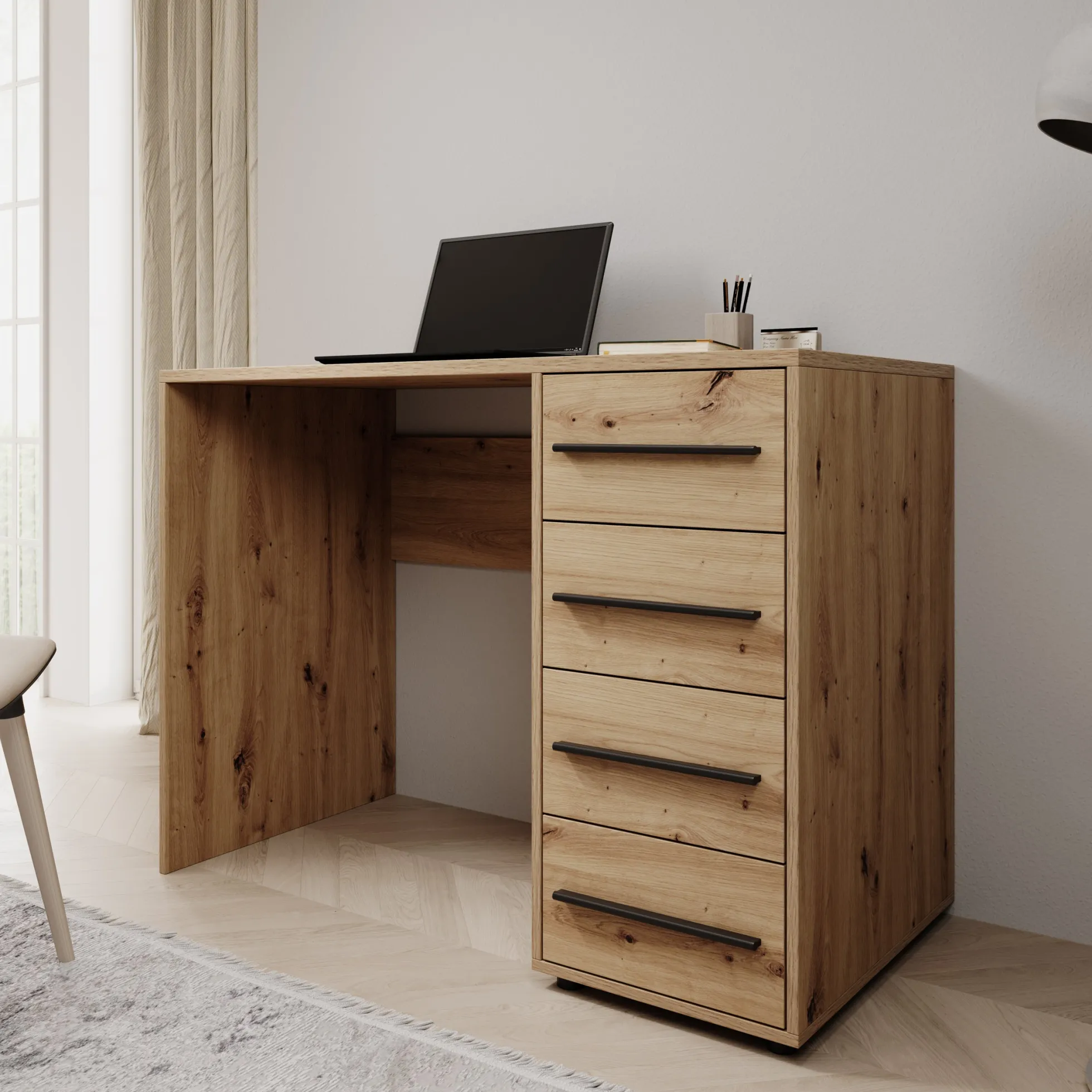 Montalo - Bureau - Eikenpatroon - 120x60x75 cm