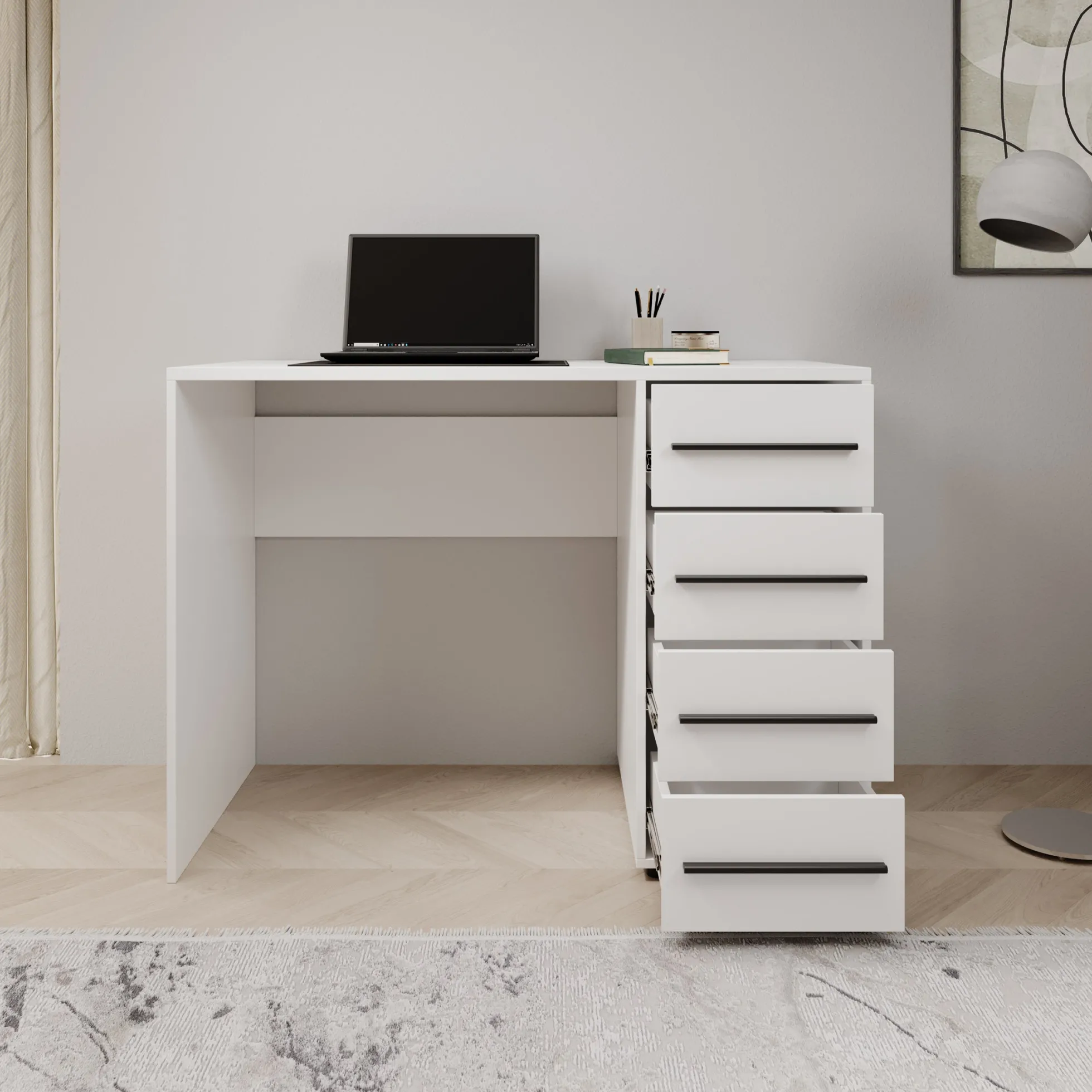 Montalo - Bureau - Wit - 120x60x75 cm