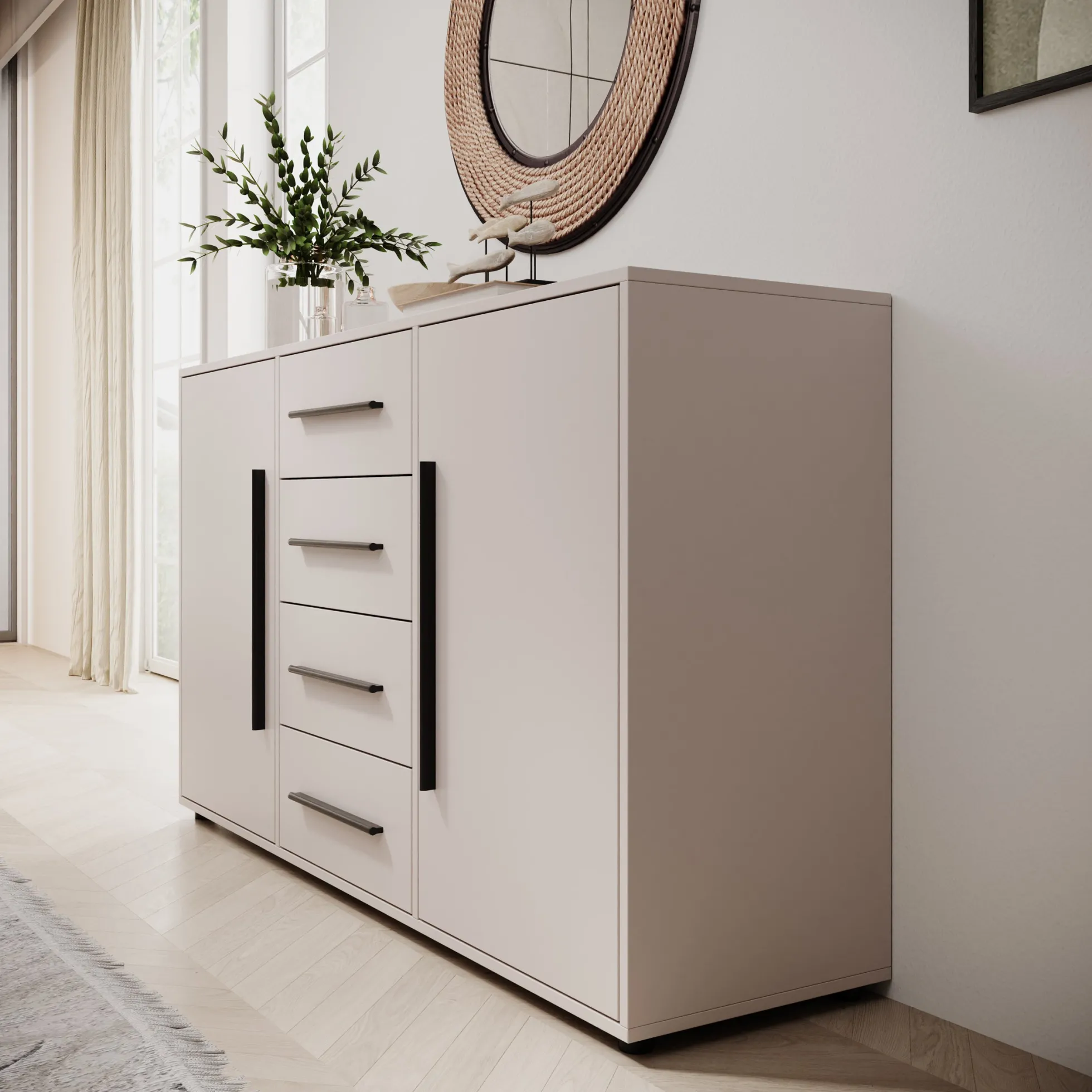 Montalo - Dressoir - Beige - 150x40x87 cm