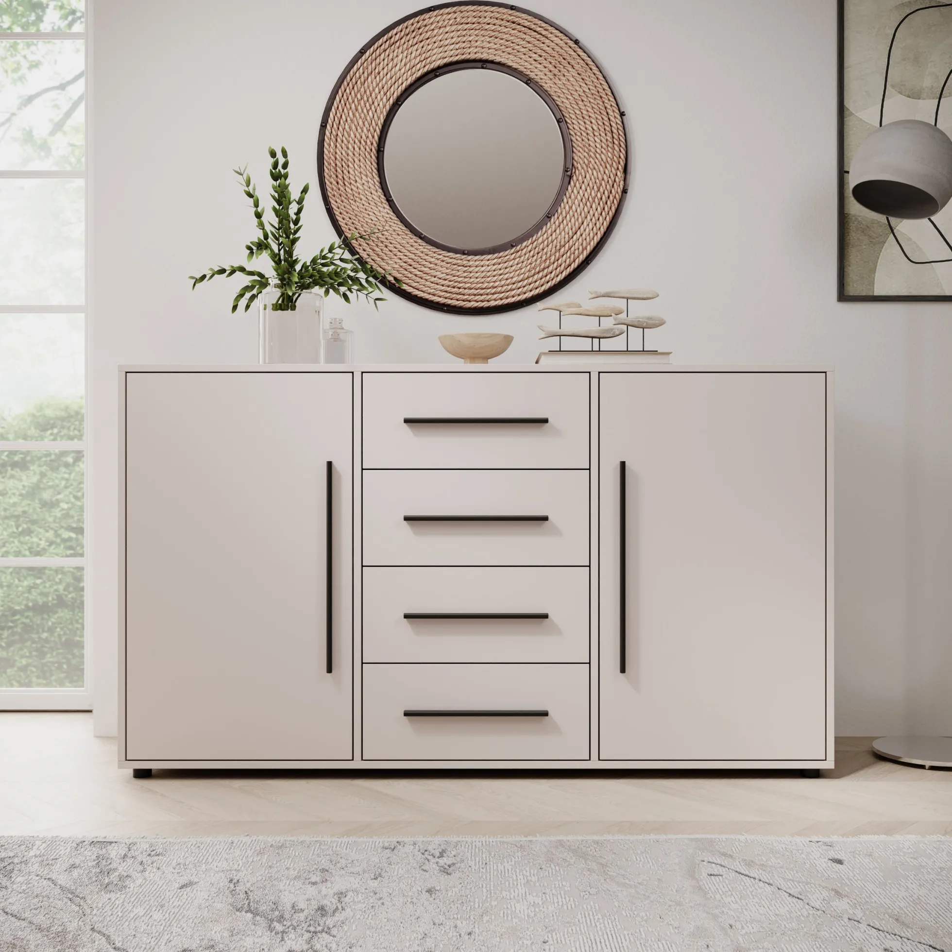 Montalo - Dressoir - Beige - 150x40x87 cm